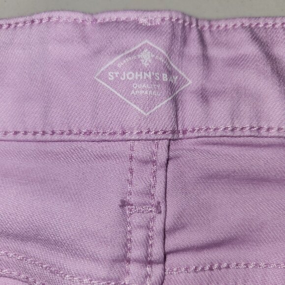 St. Johns Bay Womens Skinny Leg Jeans Size 14 Lavender Cotton Blend.4059 - Picture 5 of 10